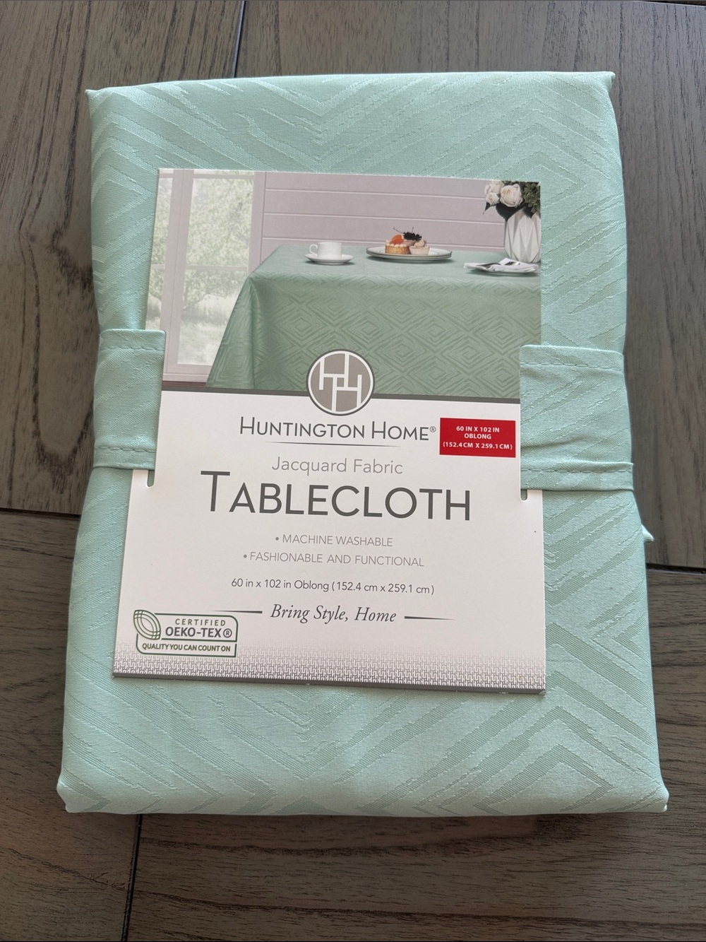 Huntington Home Mint Jacquard Tablecloth